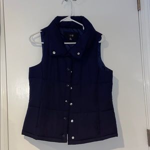 Blue puffer vest